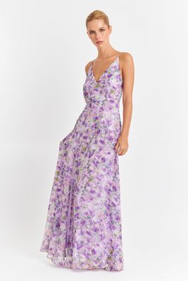 Imagen 2 del producto Vestido Largo Floreado Lila Nicopoly