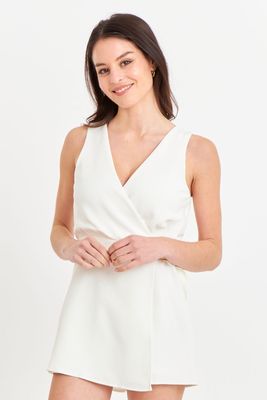 Enterito Escote Cruzado Blanco Nicopoly