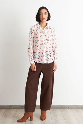 Imagen 2 del producto Blusa Manga Larga Estampado Cereza Blanco Nicopoly