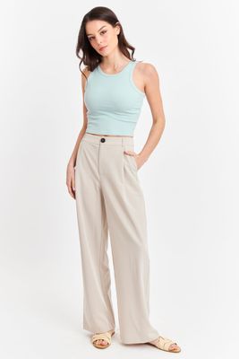 Imagen 2 del producto Top Sin Mangas Acanalado Celeste Nicopoly