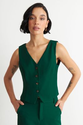 Gilet 4 Botones Verde Nicopoly