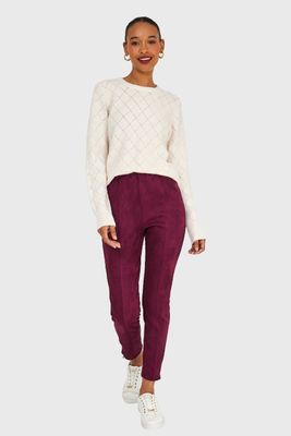 Imagen 2 del producto Calza Tipo Gamuza Burdeo Nicopoly