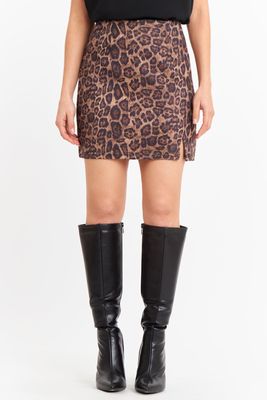 Imagen 1 del producto Mini Falda Leopardo Café Nicopoly