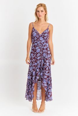 Imagen 2 del producto Vestido Floral Volantes Celeste Nicopoly