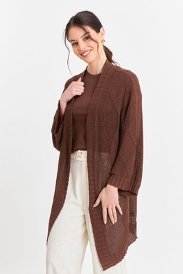 Tapado Tejido Tipo Crochet Café Nicopoly