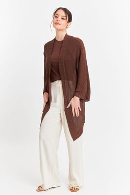 Imagen 2 del producto Tapado Tejido Tipo Crochet Café Nicopoly