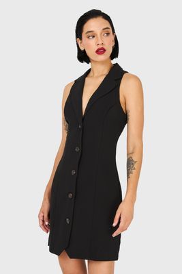 Vestido Tipo Blazer Negro Nicopoly