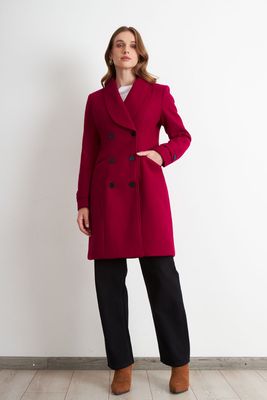 Imagen 2 del producto Abrigo Solapa Redonda Rojo Nicopoly