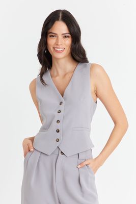 Gilet Básico Gris Nicopoly