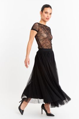 Imagen 2 del producto Falda Midi de Tul Negro