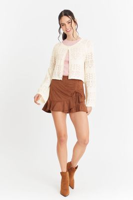 Imagen 2 del producto Cárdigan Tipo Crochet Hilo Blanco Nicopoly