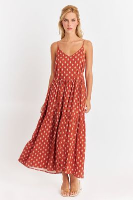 Imagen 2 del producto Vestido Estampado Minimalista Naranja Nicopoly