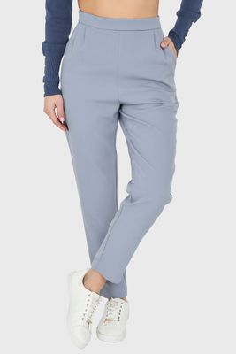 Pantalón Tiro Alto Básico Celeste Nicopoly
