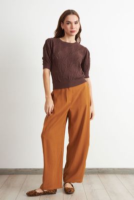 Imagen 2 del producto Polera Manga Corta de Hilo Café Nicopoly