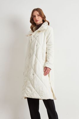Imagen 2 del producto Parka Acolchada con Cinturón Lazo Blanco Nicopoly