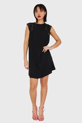 Imagen 2 del producto Vestido Holgado Con Mangas Caladas Negro Nicopoly