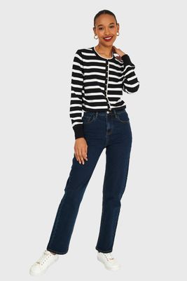 Imagen 2 del producto Cárdigan Rayado Negro Nicopoly