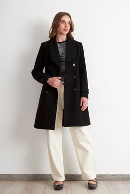 Imagen 2 del producto Abrigo Solapa Redonda NegroNicopoly