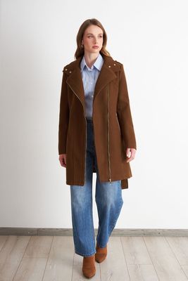 Imagen 2 del producto Abrigo Cierre Lateral Café Nicopoly