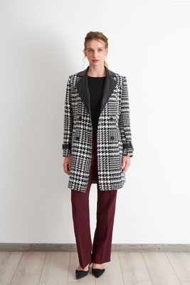 Imagen 2 del producto Abrigo Pied De Poule Negro Nicopoly