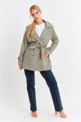 Imagen 2 del producto Trench Príncipe De Gales Lazo Gris Nicopoly