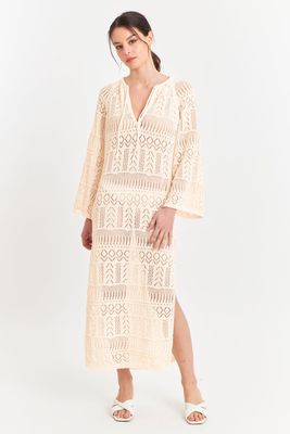 Vestido Largo Tejido Beige Nicopoly