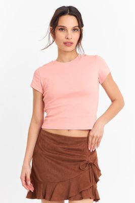 Polera Manga Corta Básica Rosado Nicopoly