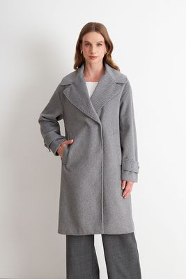 Imagen 1 del producto Abrigo Lanilla con Solapa Gris Nicopoly