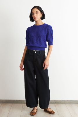 Imagen 2 del producto Polera Manga Corta de Hilo Azul Eléctrico Nicopoly