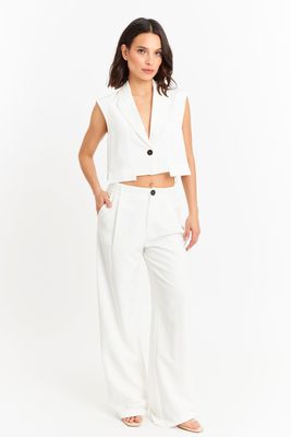 Imagen 2 del producto Pantalón Vestir Recto Blanco Nicopoly