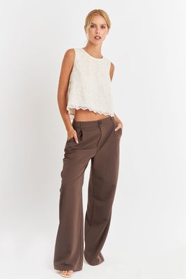 Imagen 2 del producto Blusa Encaje Detalle Lentejuelas Blanco Nicopoly