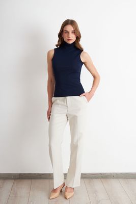 Imagen 2 del producto Polera Malla Cuello Alto Azul Nicopoly