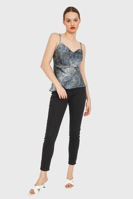 Imagen 2 del producto Top Print Snake Azul Nicopoly