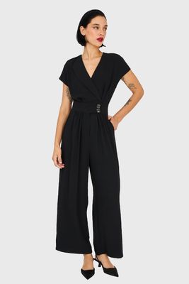 Imagen 2 del producto Enterito Cruzado 2 Botones Negro Nicopoly