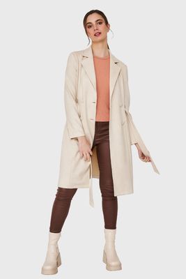 Imagen 2 del producto Trench Lazo Tipo Gamuza Beige Nicopoly