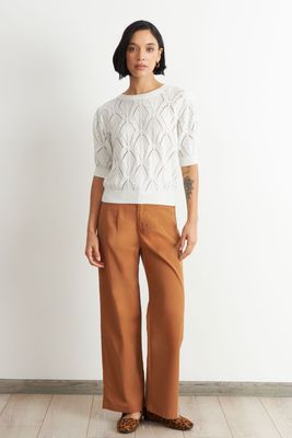 Imagen 2 del producto Polera Manga Corta de Hilo Blanco Nicopoly