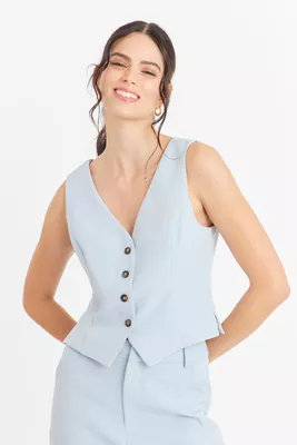 Gilet 4 Botones Celeste Nicopoly