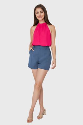 Imagen 2 del producto Short Básico Formal Azul Acero Nicopoly