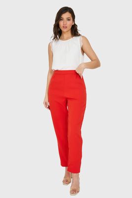 Imagen 2 del producto Pantalón Tiro Alto Básico Rojo Nicopoly