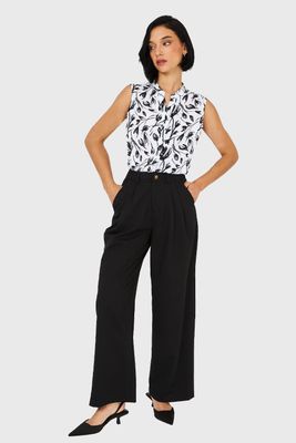 Imagen 2 del producto Blusa Cuello Mao Floral Blanco Nicopoly