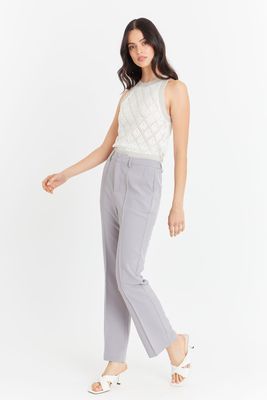 Imagen 2 del producto Pantalón Entallado Costuras Delanteras Celeste Nicopoly