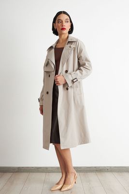 Imagen 2 del producto Trench Clásico Doble Botonadura Beige Nicopoly