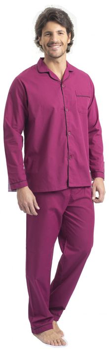 Pijama Popelina Camisero Con Botones-0