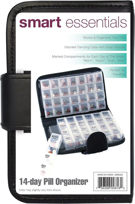 Organizador de Pastillas 14 dias Floral Smart Essentials-2