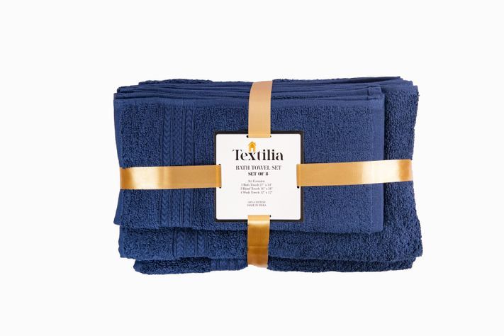 Juego 8 Toallas de Baño Azul Textilia-1