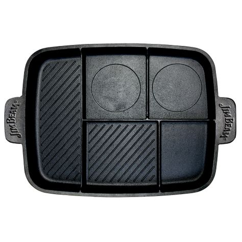 Plancha 5 Compartimientos Hierro Fundido Jim Beam-0