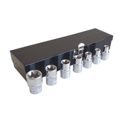 Juego Dados Torx Hembra Force 1/2 - E10 a E24 - 7 Piezas-0