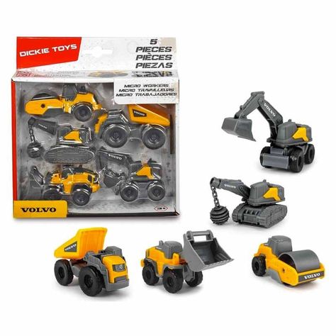 Set de 5 Camiones Volvo Dickie Toys-0