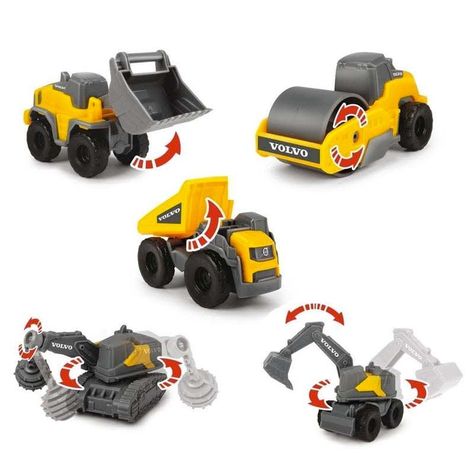 Set de 5 Camiones Volvo Dickie Toys-1