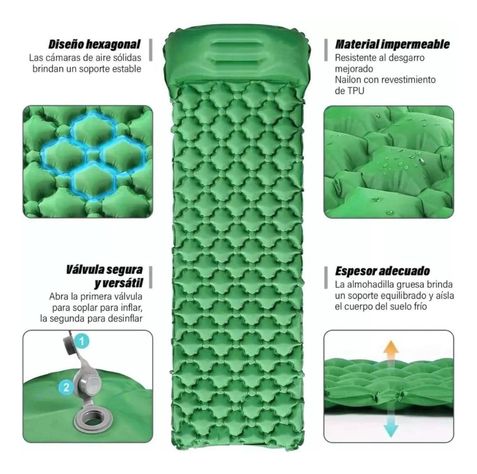 Colchon Inflable Plegable Para Camping Outdoor-2